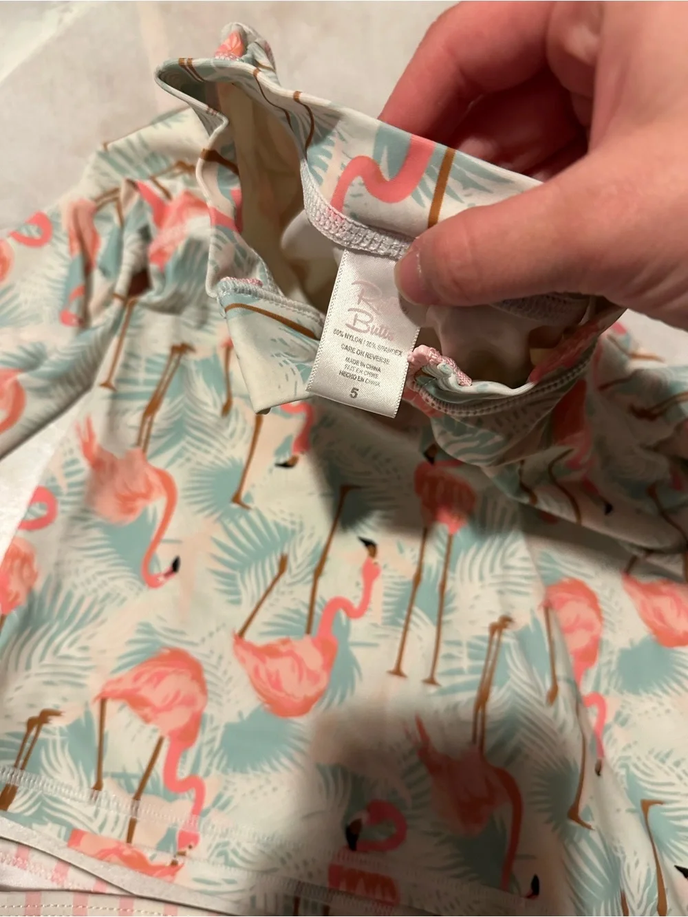 Rufflebutts Flamingo swimsuit // size 5